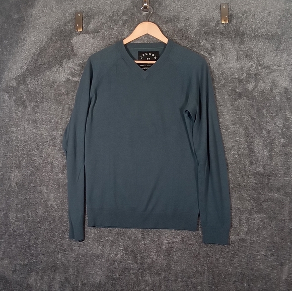Marc Jacobs Cashmere Mens Long Sleeve V Neck Blue Size Small - Picture 3 of 8